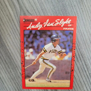 ERROR NO DOT 1990 DONRUSS BASEBALL CARD #244 ANDY VAN SLYKE PIRATES FRESH